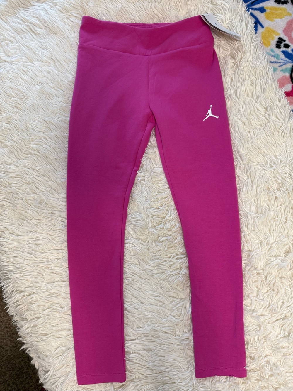 Jordan Kids Magenta Athletic Leggings with White Jumpman‎